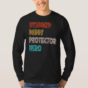 Man Daddy Protector Hero Luipaard Vader T-shirt