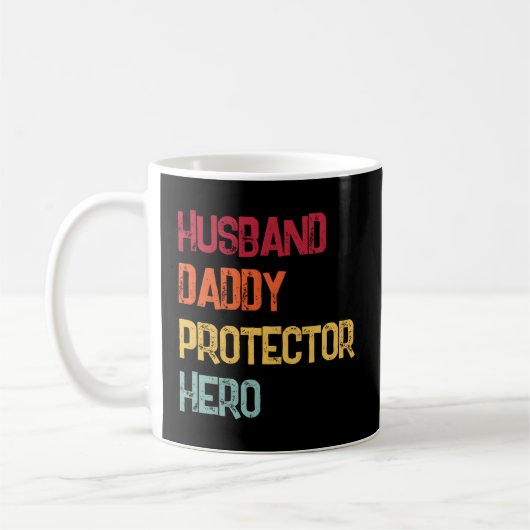 Man Daddy Protector Hero Vaders Dag Papa Koffiemok (Links)
