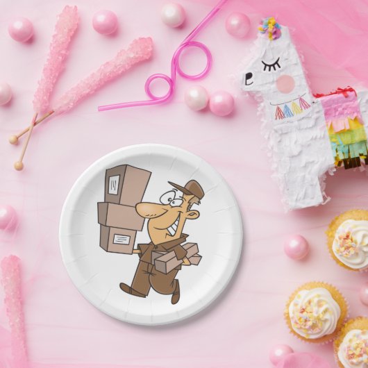 Man dat Borden van pakpapier levert Papieren Bordje (Feest)