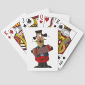 Man dat de accordeon afspeelt pokerkaarten (Achterkant)