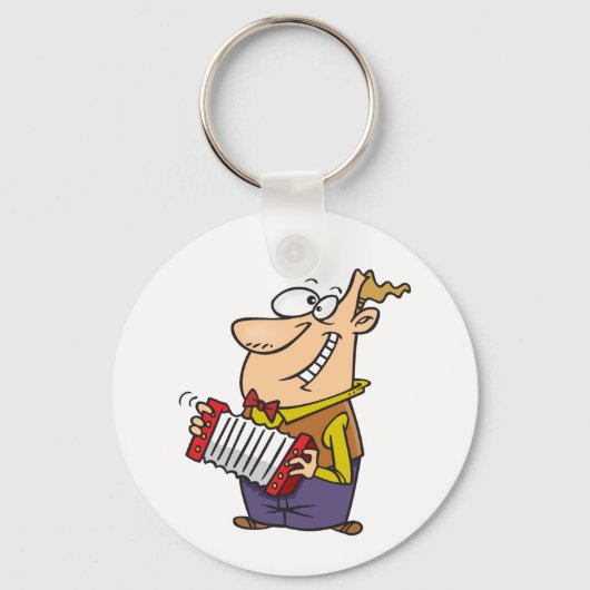 Man dat de accordeon afspeelt sleutelhanger (Voorkant)