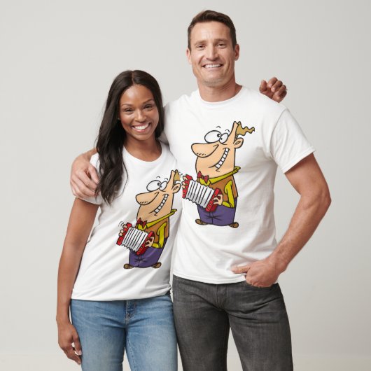 Man dat de accordeon afspeelt t-shirt (Unisex)