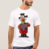 Man dat de accordeon afspeelt t-shirt (Voorkant)