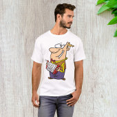 Man dat de accordeon afspeelt t-shirt