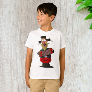 Man dat de accordeon afspeelt t-shirt