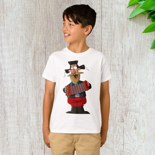 Man dat de accordeon afspeelt t-shirt