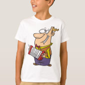 Man dat de accordeon afspeelt t-shirt (Voorkant)
