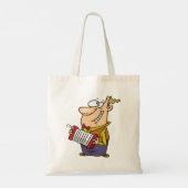 Man dat de accordeon afspeelt tote bag (Achterkant)