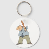 Man dat een honkbalbad-Sleutelhanger houdt Sleutelhanger (Voorkant)