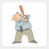 Man dat een honkbalbad Stickers (Voorkant)