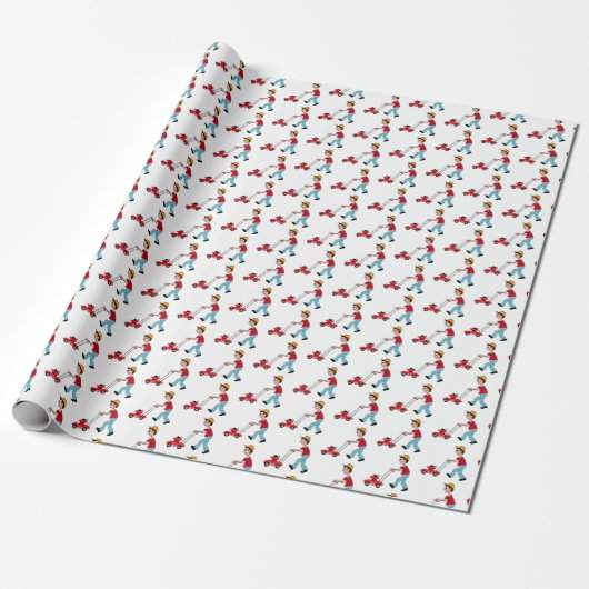 man dat gras maait cadeaupapier (Uitgerold)
