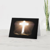 Man dat het Christelijke kruis van Jezus stroomt Kaart (Voorkant)