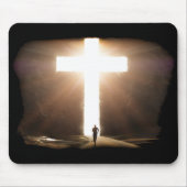 Man dat het Christelijke kruis van Jezus stroomt Muismat (Voorkant)