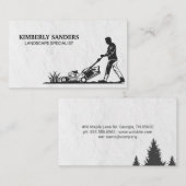 Man dat het gras maait visitekaartje (Voorkant / Achterkant)