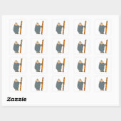 Man dat houder is van een adder vierkante sticker (Vel)