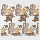 Man dat pakketten levert cadeaupapier (Vlak)