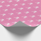 Man dat Runners Silhouette op Roze Achtergrond in  Cadeaupapier (Hoek)