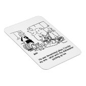 Man De vernis Cartoon wassen. Magneet (Rechterzijde)