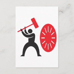 Man die een Gong-uitnodiging afspeelt Kaart