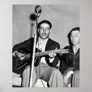 Man die gitaar speelt poster