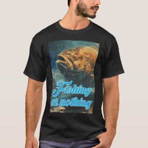 Man die grote vis vist, surrealistisch t-shirt