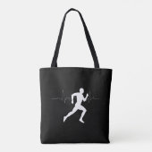 Man die Runners Silhouette HeartBeat Lijn in werki Draagtas (Achterkant)