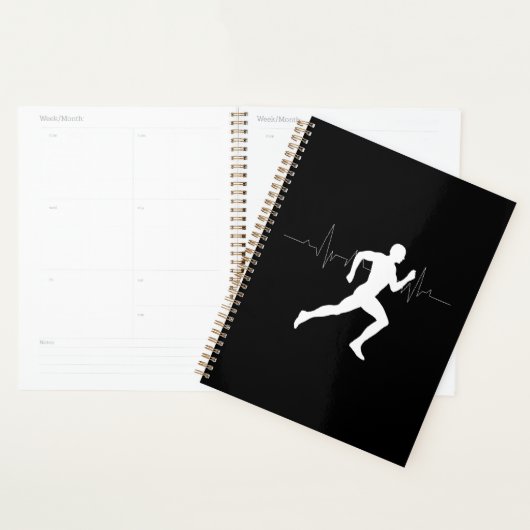 Man die Runners Silhouette HeartBeat Lijn in werki Planner (Display)