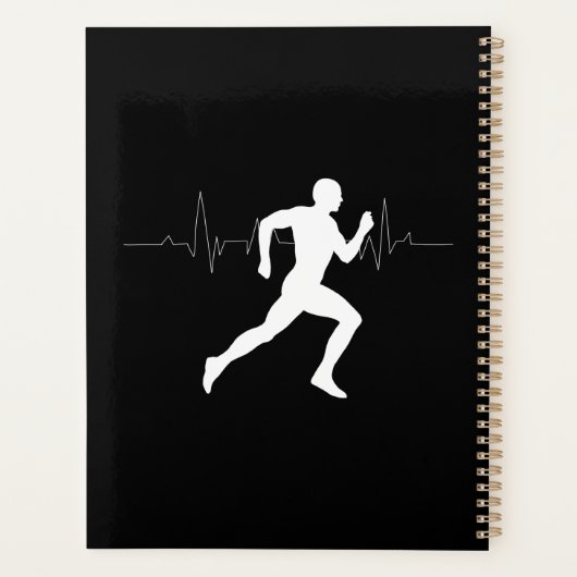 Man die Runners Silhouette HeartBeat Lijn in werki Planner (Achterkant)
