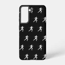 Man die Runners Silhouette HeartBeat Lijn in werki Samsung Galaxy Hoesje