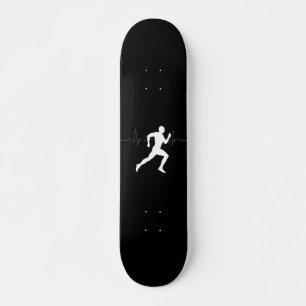 Man die Runners Silhouette HeartBeat Lijn in werki Skateboard