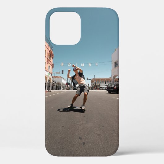 Man die skateboard speelt Case-Mate iPhone case (Achterkant)
