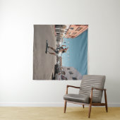 Man die skateboard speelt wandkleed (In Situ (horizontaal))