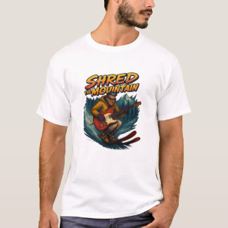 Man die skiet en shreddt met een Tele T-shirt