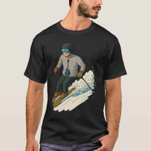Man die skiet met gitaar shirt transparant