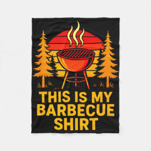 Man dit is barbecue - retro bbq grillen fleece deken