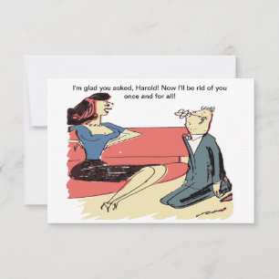 Man doet een vrouw een aanzoek, hilarisch save the date