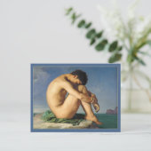 Man door het Zee van Flandrin Briefkaart (Staand voorkant)