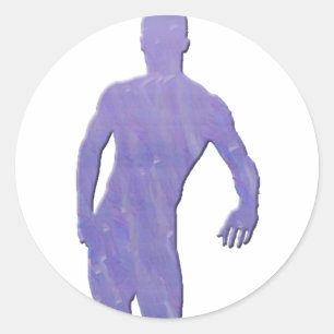 Man dosering ronde sticker