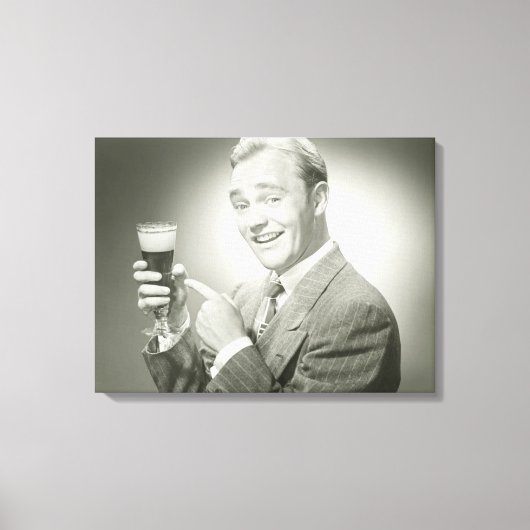 Man Drink Canvas Afdruk (Voorkant)