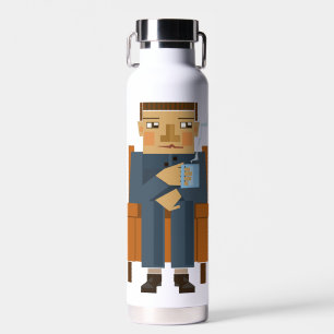 Man drink koffiefles waterfles