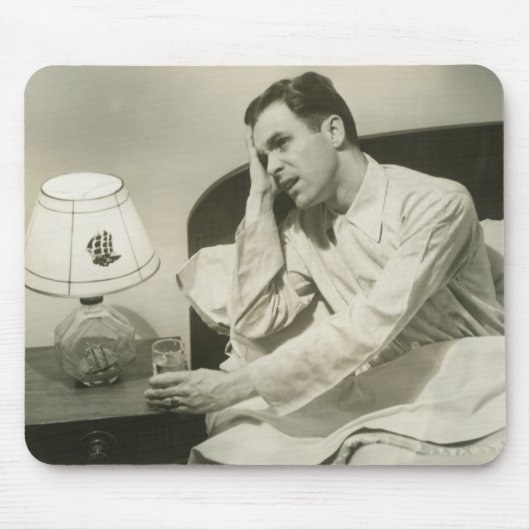 Man Drink water Muismat (Voorkant)