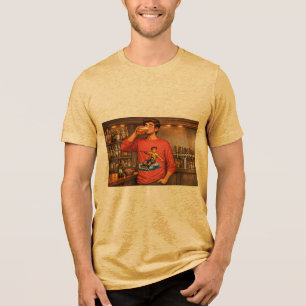 Man drinkt een IPA met een wakeboard-shirt Tri-Blend Shirt