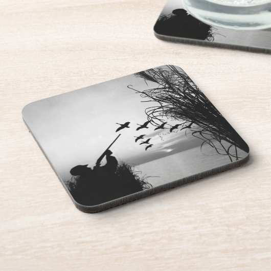 Man Duck Hunting Bier Onderzetter (Linkerzijde)