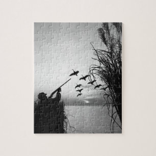 Man Duck Hunting Legpuzzel