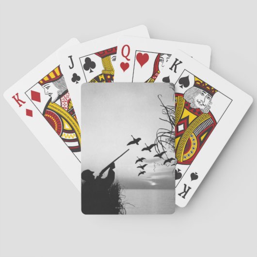 Man Duck Hunting Speelkaarten (Achterkant)