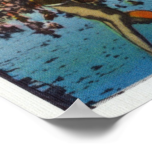 Man Duiken en Dip innemen in het Surf Poster (Hoek)