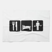 Man Eat Sleep Lift Wecht Theedoek (Horizontaal)