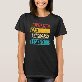 Man Echtgenoot Vader Verzorging Gazon Legende Gras T-shirt