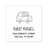 Man Een autoadres besturen Zelfinktende Stempel (Design)