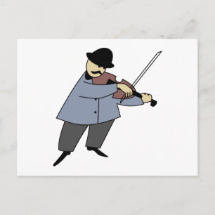 Man Een Violin afspelen Briefkaart
